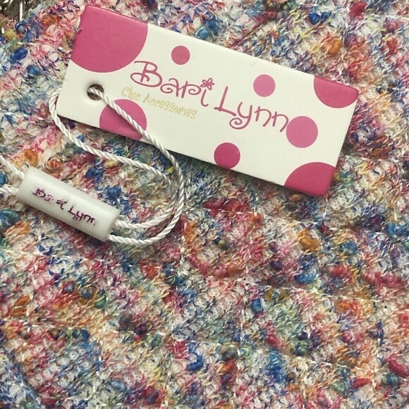 BARI Lynn Tweed Rainbow Jeweled Chain Strap Clutch Bag Chic Purse - Picture 8 of 8